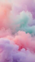 Naklejka premium Pastel clouds aesthetic images, east asian, photos, vertical, isolated assets, south asian indigenous hispanic or latinx illustration, 