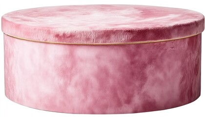 Pink velvet round box