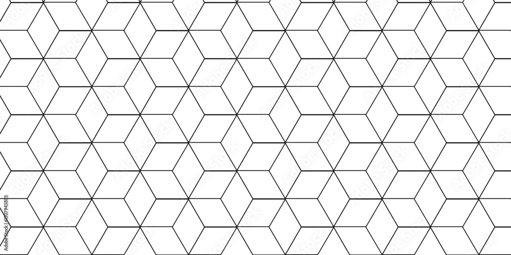 Poster seamless pattern with hexagon square cube geometric pattern shapes grid metal element texture design