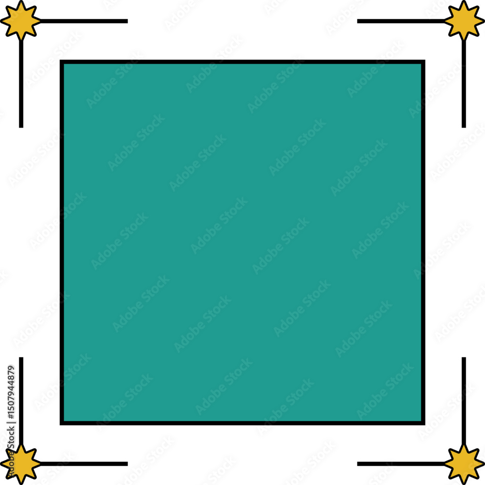 Poster retro qr code frame element