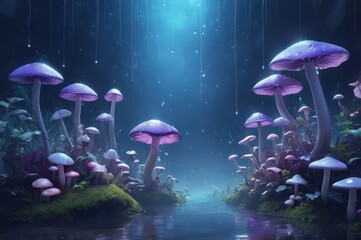 Magical Garden in Rain