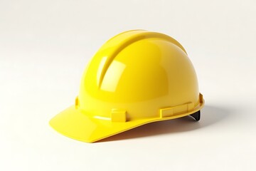 Fototapeta premium Yellow hard hat isolated on white background for construction and safety use