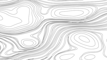 Abstract black and white topographic contours lines of mountains. digital print terrain lines texture vector white background.
