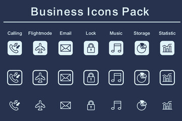 business essentials icons pack, vector illustration art