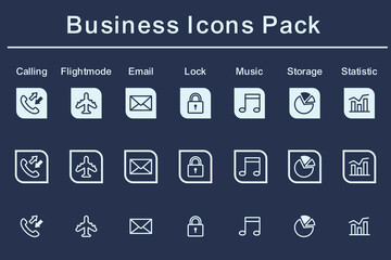 business essentials icons pack, vector illustration art