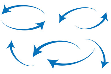 curve arrow icon set on white background. arrow icon for web site design, logo, app, UI. arrow indicated the direction symbol.