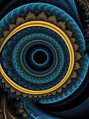 Digital art. Abstract Form & Colors. Abstract fractal element for your design.