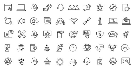 Customer service icon set. vector. editable