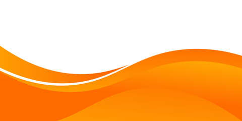 Vector orange line background curve element with white space for text and message design, overlapping layers, vector illustration