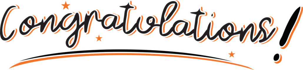 Obraz premium Congrats Graduated. Congrats banner. Handwritten brush lettering. Isolated vector text for graduation design, greeting card, poster, invitation