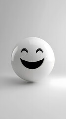 Smiling emoji face with eyes closed and mouth wide open expressing joy.