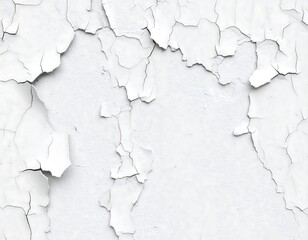 Obraz premium Cracked white painted wall