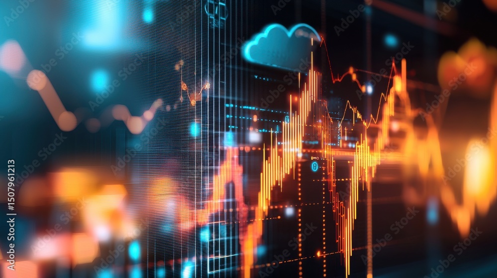 Poster dynamic data analysis and visualization with financial market trends and cloud computing technology