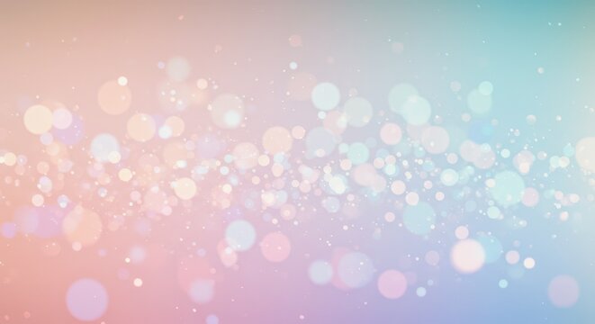 優しいパステルカラーのキラキラした光と玉ボケの背景