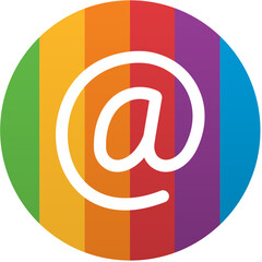 Pride Month At Symbol Icon Rainbow LGBTQ Icon