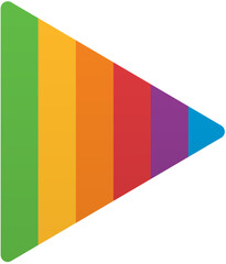 Pride Month Play Icon Rainbow LGBTQ Icon