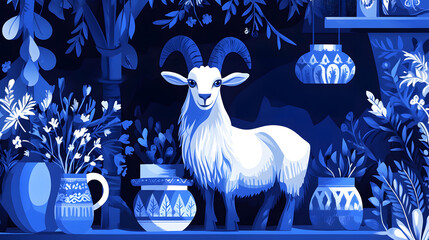 A beautifully crafted heraldic animal illustration, suitable for fantasy, emblematic, and decorative