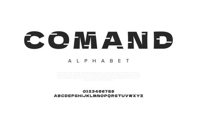 Strong stencil-style font with a futuristic look, great for tech, urban, and modern headlines.