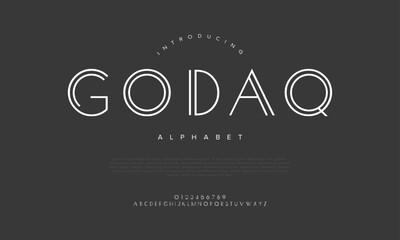 Elegant display font with modern line art styling, perfect for branding, packaging, and premium design projects