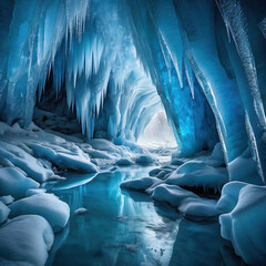 Mystical Tribal Fusion Glacial Cavern Long Exposure Photography