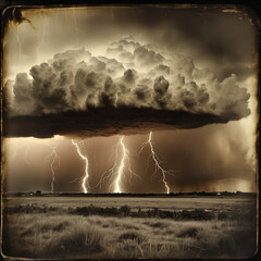 Electric Storm in Cutaway Style with Wet-Plate Collodion Photography