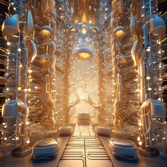 Micro Molecular Cathedral Concept Art for Biotech and Futuristic Design Inspiration