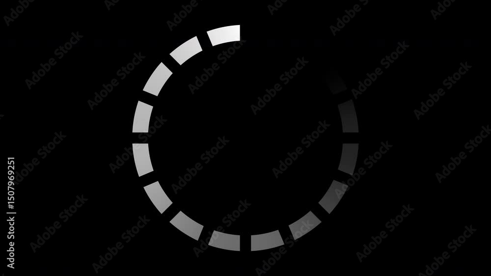 Poster loading circle animation. round loading animation. white gradient dotted round loading. loading anim