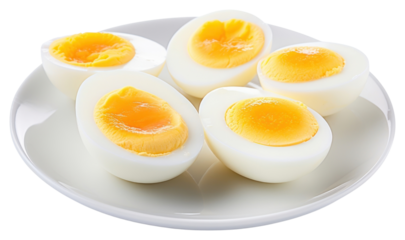 PNG Boiled eggs food plate