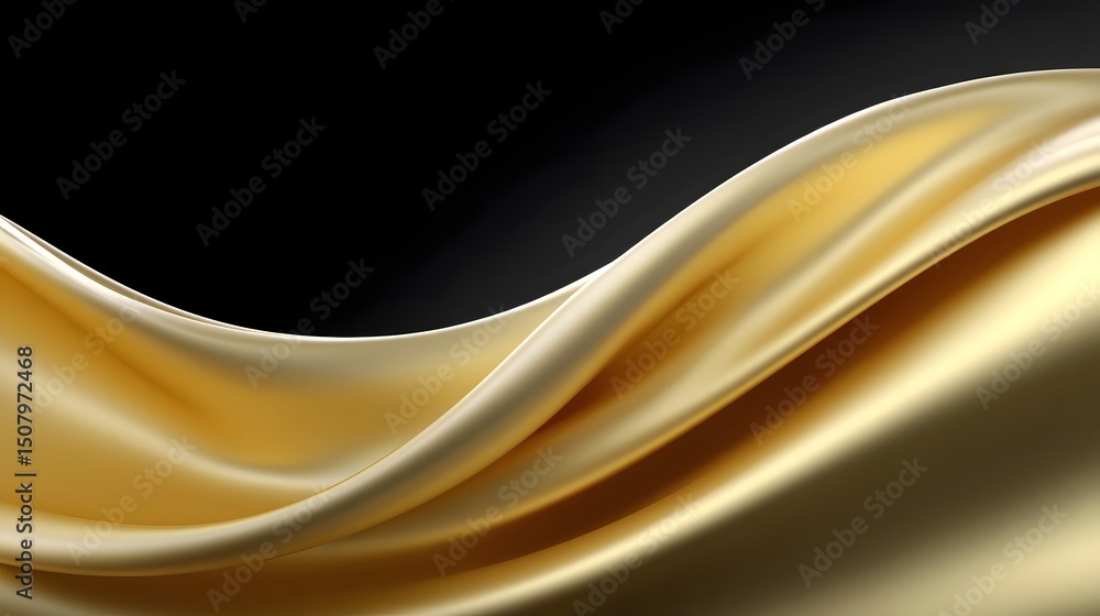 Poster golden wave abstract background with elegant motion design