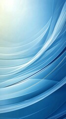 Abstract Blue Waves Curving Elegantly with Soft Light Background