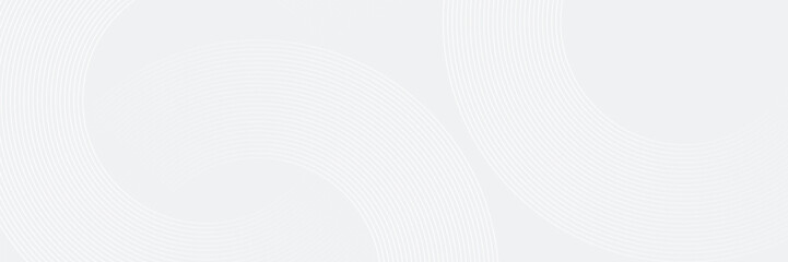 Abstract white glowing geometric lines on gray background. Modern shiny blue circle lines pattern. Futuristic technology concept. Suit for cover, poster, banner, brochure, header, website vector