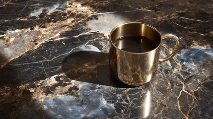 A coffee cup on a bright surface, simplicity and warmth in minimalism	