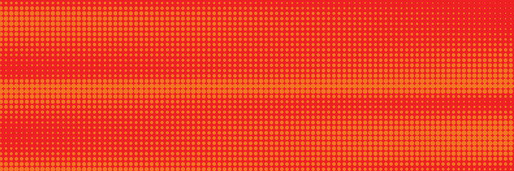 Dots halftone orange color pattern gradient texture with technology digital background. eps10.