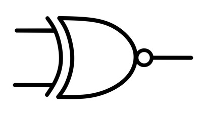 XNOR Gate Digital Logic Symbol