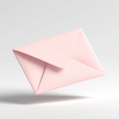 A pink envelope floating on a neutral background, symbolizing communication and connection.