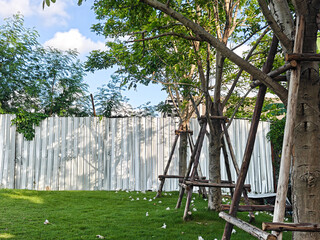 a white fence