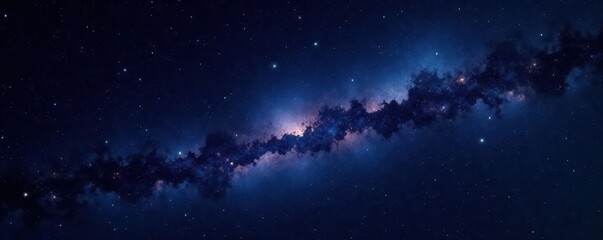 Fototapeta premium Infinite twinkling stars, deep black backdrop, sky, glitter