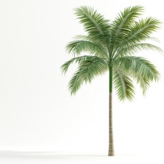 Naklejka premium A tall palm tree standing elegantly with lush green fronds, ideal for tropical themes.