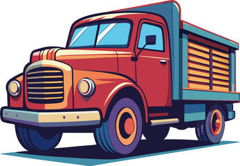 red truck isolated