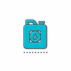 Colored icon template. Oil bottle icon. Colored vector design.