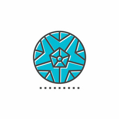 Colored icon template. Football icon. Colored vector design.