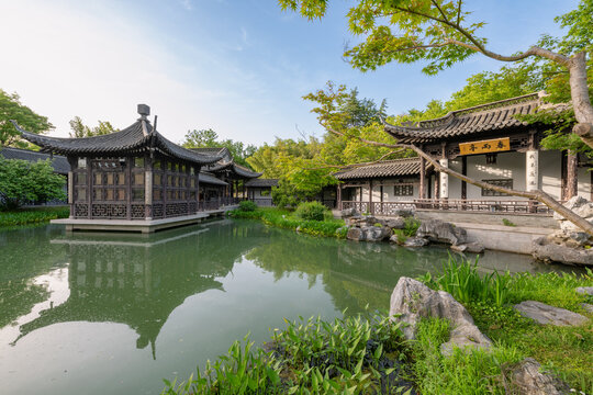 chinese temple in the garden