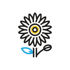 Multi color icon for ice plant flowers