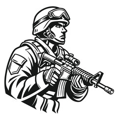 soldier with gun