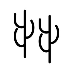 cactus line icon