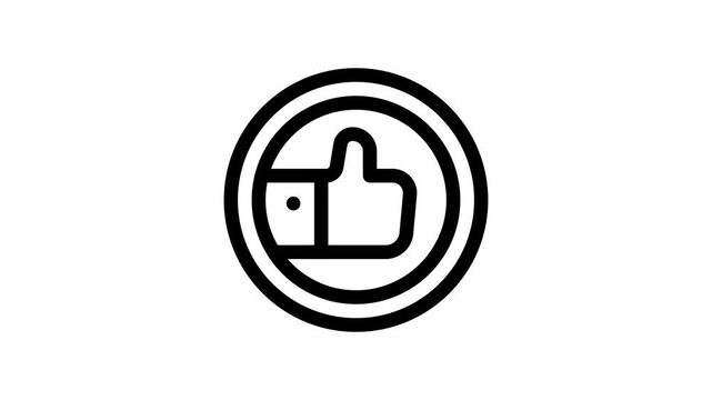 thumbs up minimalist stroke animation