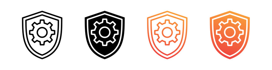 Security Multi Style Icon Set Vector 