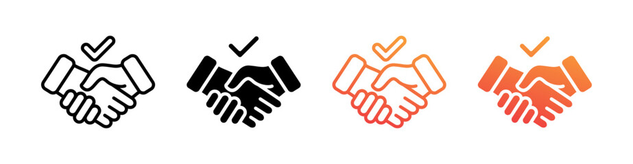 Trust Multi Style Icon Set Vector 