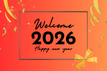 Happy New Years 2026 greeting cart