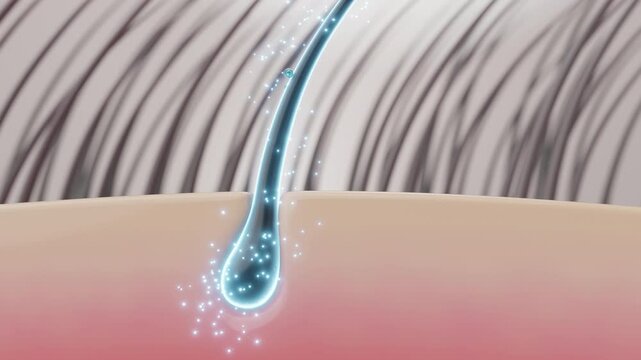 Scalp cleansing with blue foam, sebum removal, and strong hair regrowth
